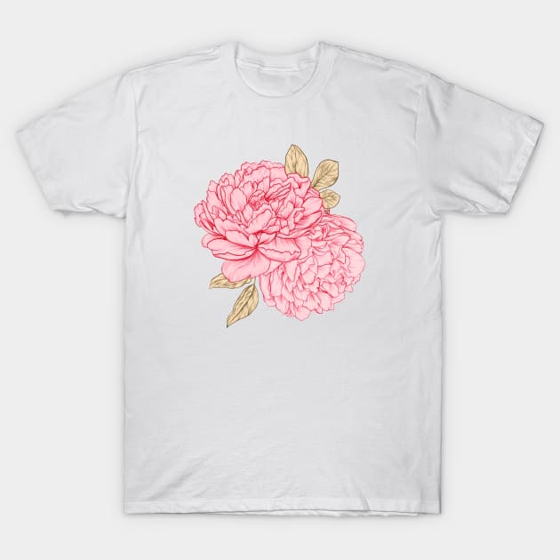 Pink Peonies T-Shirt by LauraOConnor